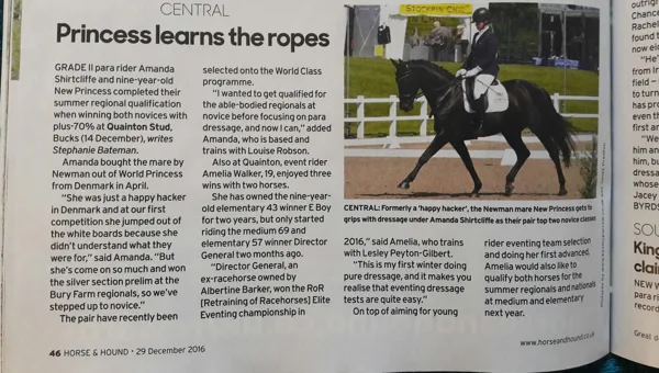 Horse & Hound: Princess learns the ropes